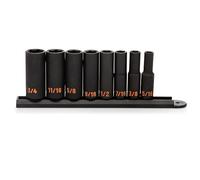 GEARWRENCH 8 Piece 3/8" Drive 6 Point SAE Hi-Viz Deep Impact Socket Set | 84915H