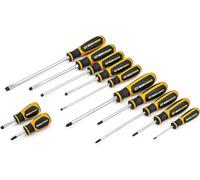 GearWrench 80051H Phillips, Slotted Dual Material Screwdriver Set, 12 Pc.