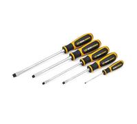 GearWrench 80053H Slotted Dual Material Screwdriver Set, 5 Piece
