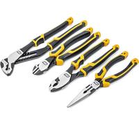 GearWrench 82203C-06 Pitbull Mixed Dual Material Plier Set, 4 Piece
