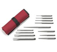 GearWrench 82305 Punch and Precision Hardened Chisel Set, Pin Punches, 12 Piece