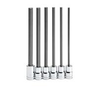 GearWrench 82554 Drive Long Length Hex Bit Metric Socket Set, 3/8", 6 Piece