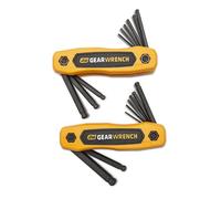 GearWrench 83510 SAE/Metric Folding Hex Key Set, 17 Piece Alloy Steel