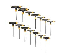 GearWrench 83514 SAE/Metric T-Handle Hex Key Set, Chamfered Edges, 14 Piece