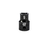 GearWrench 84310N 3/8" Drive 6 Point Standard Impact Metric Socket 9mm, Black