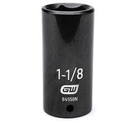 GearWrench 84558N 1/2" Drive 6 Point Deep Impact SAE Socket 1-1/8", Black