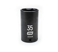 GearWrench 84593N 1/2" Drive 6 Point Deep Impact Metric Socket 35mm, Black