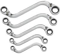 GearWrench 85299 12 Pt. Reversible S Shape Double Box Ratcheting Wrench Set, 5 Pc.