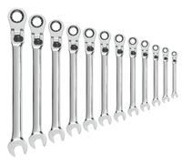GearWrench 85698 12 Piece XL Locking Flex-Head Ratcheting Combination Wrench Set Metric
