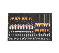 GEARWRENCH 88 Piece 1/4”, 3/8”, 1/2” Drive SAE Bit Socket Set in Foam Storage Tray - GWMSBSKCBSAE
