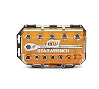 GEARWRENCH GWSWS38MM16 16 Piece Mechanics Tool Set, Metric, 3/8", 72 Tooth, 6 Point