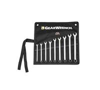 GearWrench Long Pattern Combination Metric Wrench Set with Tool Roll 9 Pc., 12 Point - 81932