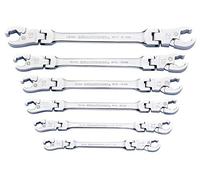 GearWrench Ratcheting Flex Head Flare Nut Metric Wrench Set 6 Pc. - 89101D