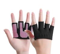 Geavonyg 1 Pair Flexible Half Finger Climbing Gloves Breathable Fabric Sweat Proof Stretching Gloves for Exercise Climbing Mittens