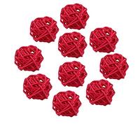 Geavonyg 10 PCS Rattan Balls Birthday Wedding Party Decoration Rattan Ball Christmas Decor Home Ornament Decoration Christmas Decorations For The