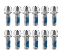 Geavonyg 12Pcs Metal Iron Stem Risers Screw For Bicycles Crank Arm Fixing Bolts & Handlebar Disc Brake Caliper Parts Bicycles Disc Brake Calipers Bolt