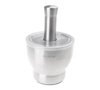 Geavonyg 304Stainless Steel Garlic Grinder Salt And Pestle Pedestals Bowl Garlic Press Spices Grinder 304Stainless Steel Pills Crusher