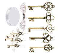 Geavonyg 50 Pieces Retro Styles Dragonflies Shaped Metal Pendants Charm for Jewelry Accessories Antique Bronze Holder