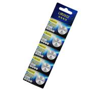 Geavonyg 5pcs LIR2032 Batteries Rechargeable 3.6V Button Cell Battery Compatible For Keyless Remotes Entry Systems Rechargeable Coin Cell Battery