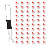 Geavonyg 60Pcs 3Pin Tactiles Mechanical Keyboards Switches Pack with Double Head Keycap Remover Keyboards Switches Tester