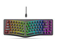 Geavonyg 69 Ergonomic Mechanical Gaming Keyboards USB C Detachable Cable 18 Rgbs Backlit Mode Silents Office Design AntiGhosting For PC Detachable Cable Keyboards