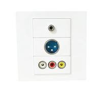 Geavonyg 86 Customizable Modulars Panel Wall Outlet Mount Socket for Sound Video Interfaces Embedded Frame ABS Construction Modulars Faceplate