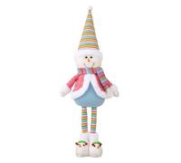 Geavonyg Adjustable Christmas Dolls Figurine With Extendable Legs Telescopic Santa/Snowman Ornament Holiday Table Decoration Adjustable Santa Ornament