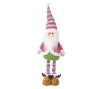 Geavonyg Adjustable Christmas Dolls Figurine With Extendable Legs Telescopic Santa/Snowman Ornament Holiday Table Decoration Adjustable Santa Ornament