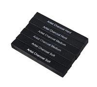 Geavonyg Artists Compressed Charcoal Sticks Square Black Coal Sketch Art Supplies For Drawing Sketching Shading Tool 6 PCS Squares Artist For Sketching