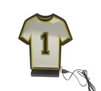 Geavonyg Beautiful Reflection Decorative Light Sport Shirt Shape Party Moods Light for Creating Pleasant Environment in Any Space Unique Home Mood Lamp