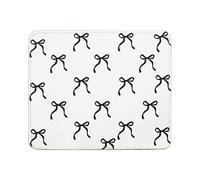 Geavonyg Bows Design Computer Mat 20x24cm AntiFray Edges Washable Cloth Work Play Computer Mats