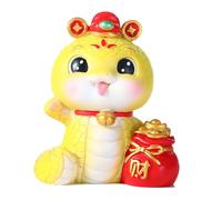Geavonyg Chinese Twelve Zodiacs Snake Statue Resins Bobblehead Ornament Animals Sculpture Figurine Zodiacs Figurine