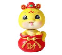 Geavonyg Chinese Twelve Zodiacs Snake Statue Resins Bobblehead Ornament Animals Sculpture Figurine Zodiacs Figurine