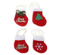 Geavonyg Christmas Stockings 16pcs/set Wrapping Stocking Pendant Candy Gift Packaging Bags Supplies For Door Window Wall Christmas Stockings
