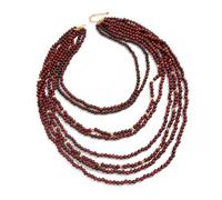 Geavonyg Customizable Oversized Wood Bead Chokers Necklace Featuring Handcrafted Accent for Unique Appeal in Western Fashion Markets Multi Layer Wood Bead Necklace