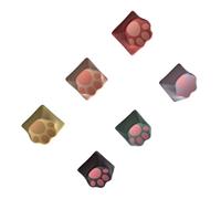 Geavonyg Customs Cats Paws Themed PBTs Keycaps Set of 6 for Mechanical Keyboards Enhances Grip and Styles Mechanical Keyboards Keycaps