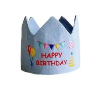 Geavonyg Delicate Baby Birthday Crowned Cap Lightweight Cloth For Toddler Photoshoots & Souvenirs Newborns Celebration Crowned Hat