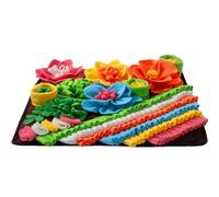 Geavonyg Dog Snuffle Training Mat For Various Breeds Colorful Dog Sniff Pad Natural Foraging Skills And Reduces Pet Boredom Sniffing Carpet Mat