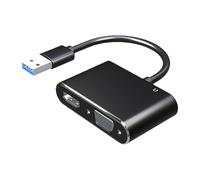 Geavonyg Easy USB3.0 to HDTV VGA Adapter Enabling Monitor Output At 5Gbps 1080p Plug-and-Play Productivity