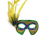 Geavonyg Elegant Sparkling Detachable Feathered Half with Sequins for Evening Galas and Dances Shimmering Theme Party Accessory