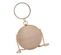 Geavonyg Eye Catching Rhinestones Decorated Evening Bag for Wedding Event Women's Party Purse Practical Shoulder Crossbody Round Crossbody