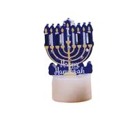 Geavonyg Flameless LED Hanukkah User Friendly Indoor Lights Feature Star Designs for Festival Celebration Religious Ceremony Lights