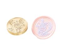 Geavonyg Flower Pattern Wax Stamp Head Wreath And Exquisite Pattern Wax Seal Head For Festival Gift Card Letter Envelope Wedding Invitation Seal