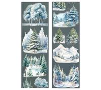 Geavonyg Forests Tape Decorative PET Beauty Hand Account Artists Masking For Scrapbooking Decoration Decorative Aesthetic Beauty Masking Forests Artists