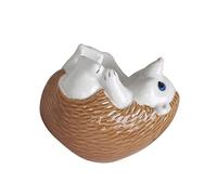Geavonyg Funny Hedgehogs Holder Ceramic Cup Tableware For Kids Breakfast Quick-Clean Succulents Pot Home Decoration Breakfast Eggs Holder With Animal Design