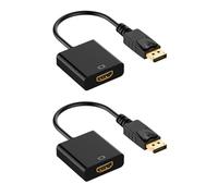 Geavonyg Gold Plate DisplayPort To HDMIs Converter For High Clearly Video And Sound Syncing Connectors Plugs And Play Converter