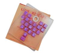 Geavonyg Heart Pattern Translucent Keycaps 21Keys Original Height for Enhances Backlight Visibilities in Low Light Heart Butterfly Keycap