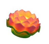 Geavonyg LED Electronic Light Battery Operated Buddhas Table Lamps Creative Simulation Lotuses Night for Prayer Creative Simulation Lotuses Night