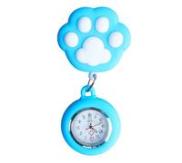 Geavonyg Lovely Kitten Paws Nurse Brooch Watch Clip for Hospital Doctors Nursing Timepiece Lovely Kitten Paws Pocket Cute Cartoon