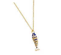 Geavonyg Minimalist Oil Drip Fishes Pendant Necklace with Adjustable Chain Dainty Neck Chains Everyday Clavicle Chain Jewelry Versatile Fishes Pendant Accessory